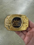 Vintage Gold Free Masons Belt Buckle