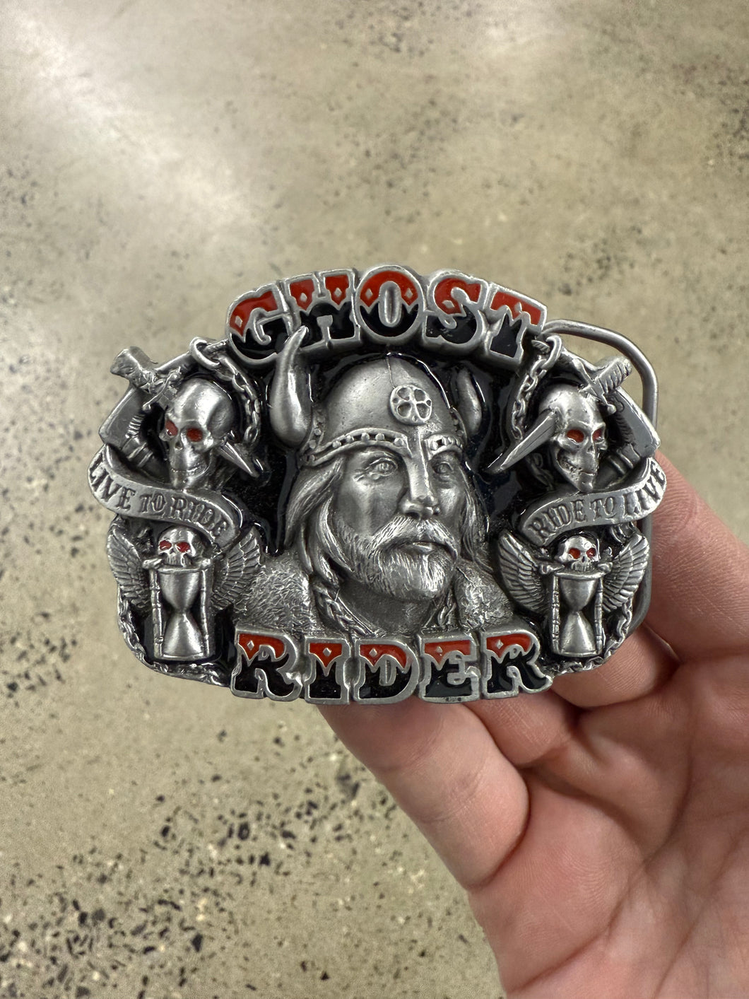 Vintage Ghost Rider Belt Buckle