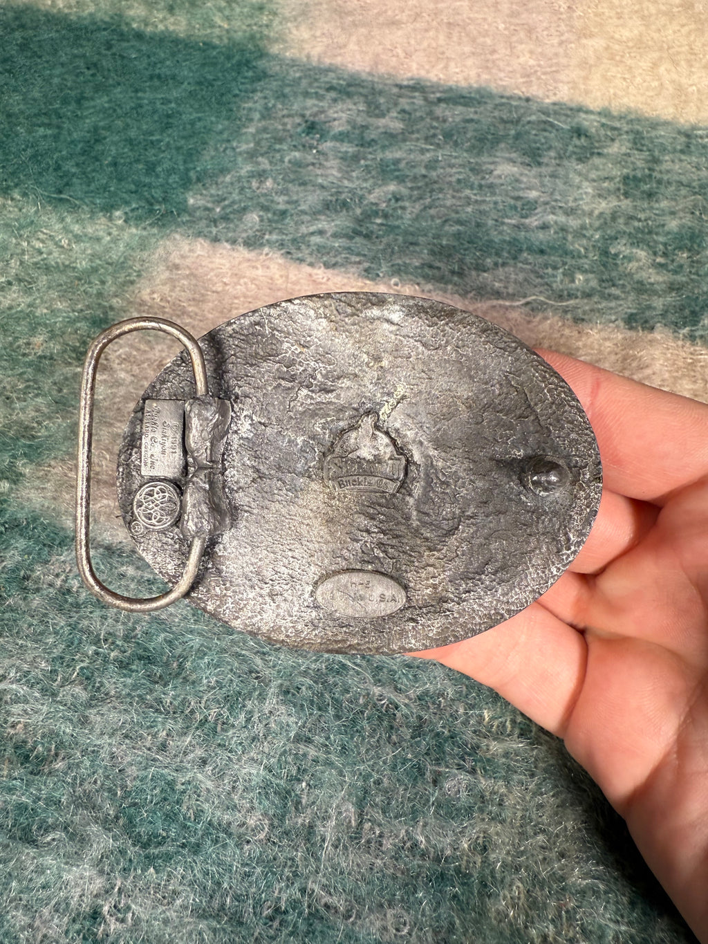 Vintage Cowboy on Horse Belt Buckle