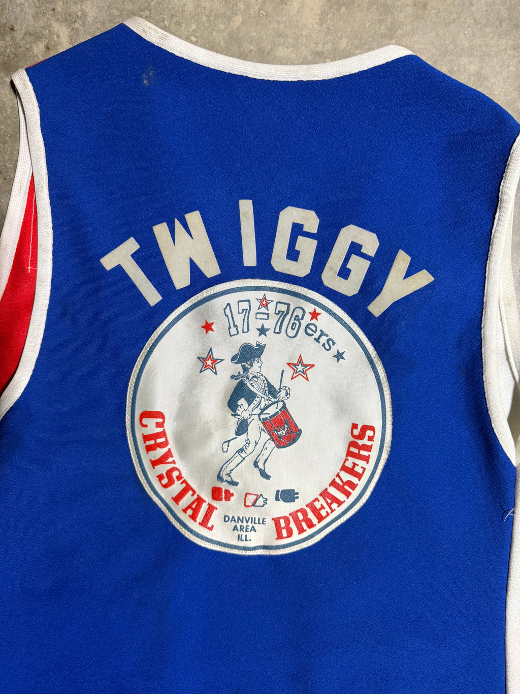 Vintage 70s 1776ers Twiggy Red Whit & Blue Vest (S)