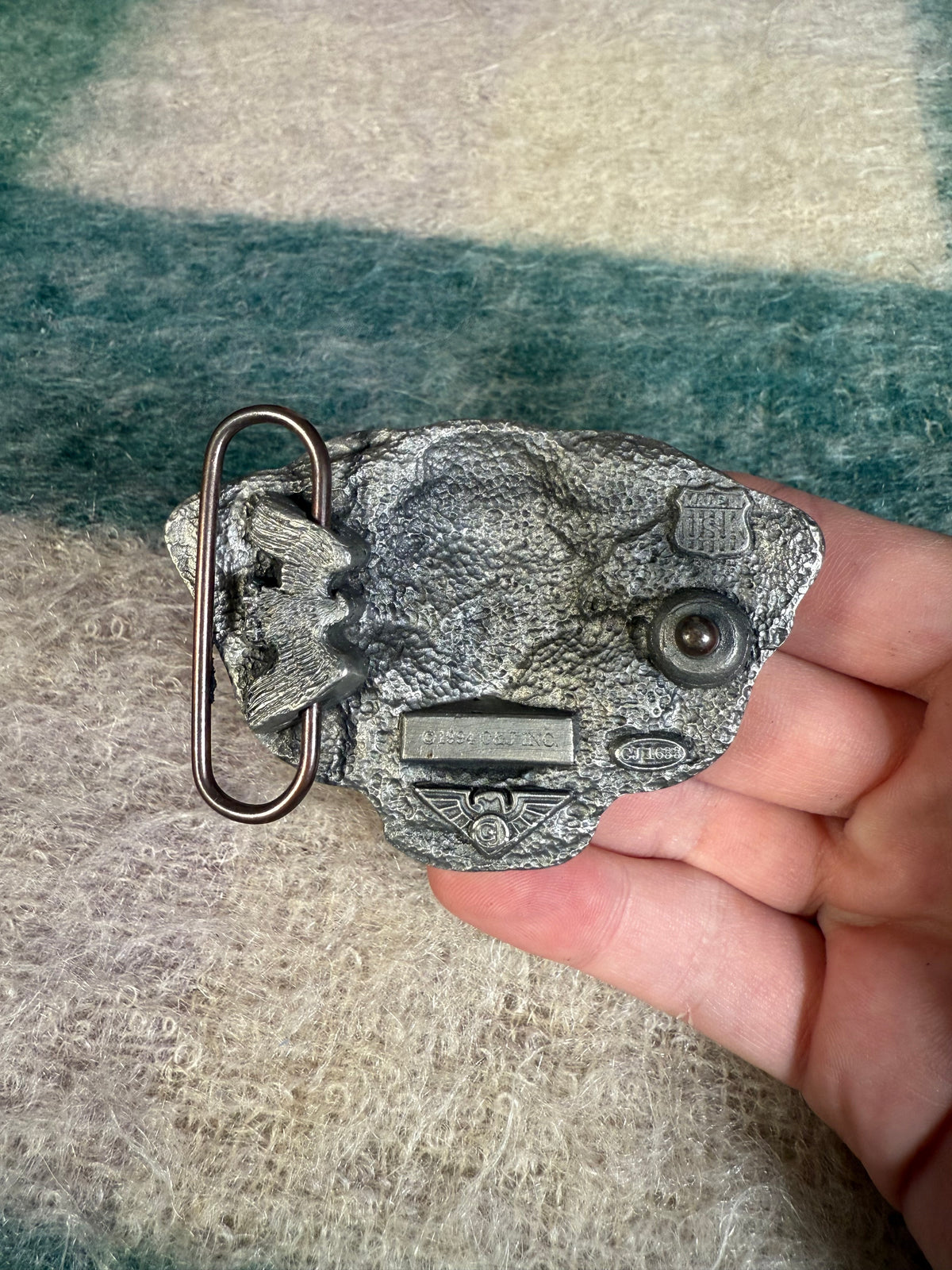 Vintage Skull Pattern Belt Buckle
