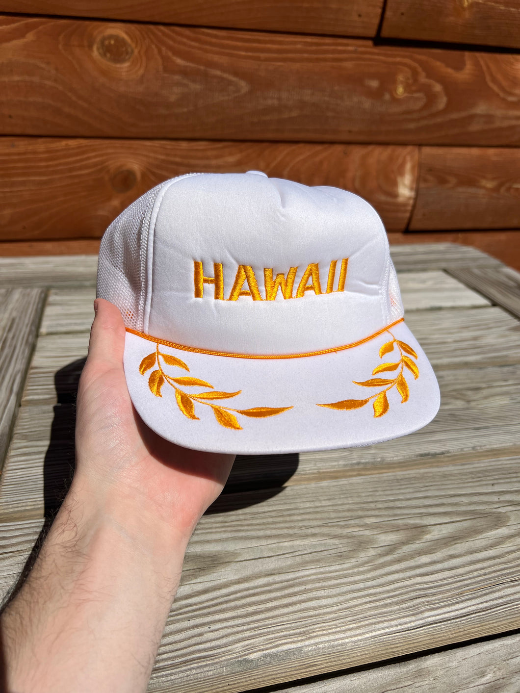 Vintage Hawaii Embroidered Trucker Hat