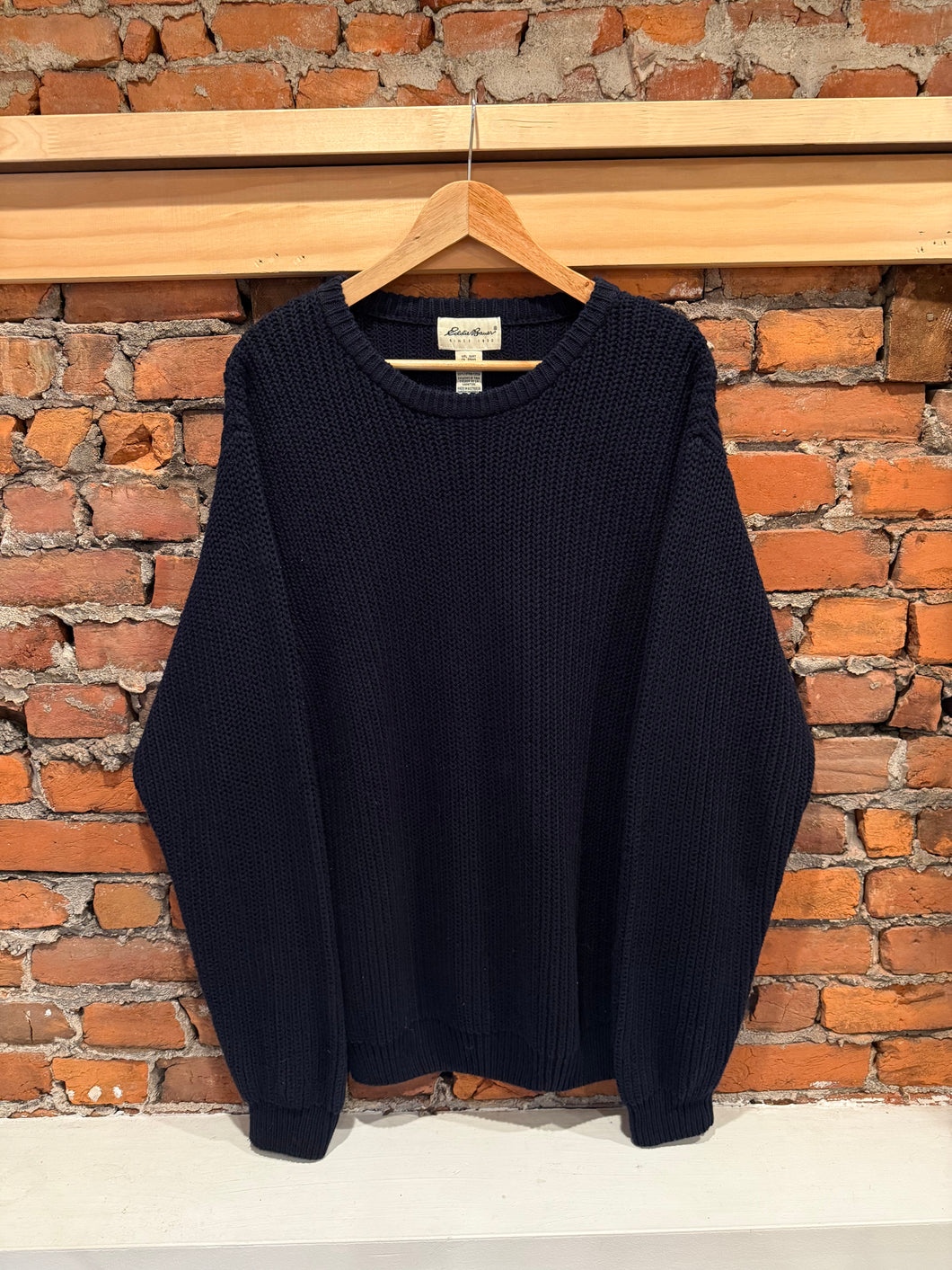 Vintage Eddie Bauer Black Knit Sweater (M)