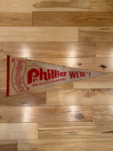 Load image into Gallery viewer, Vintage Phillies 1980 World Series Champs Pennant

