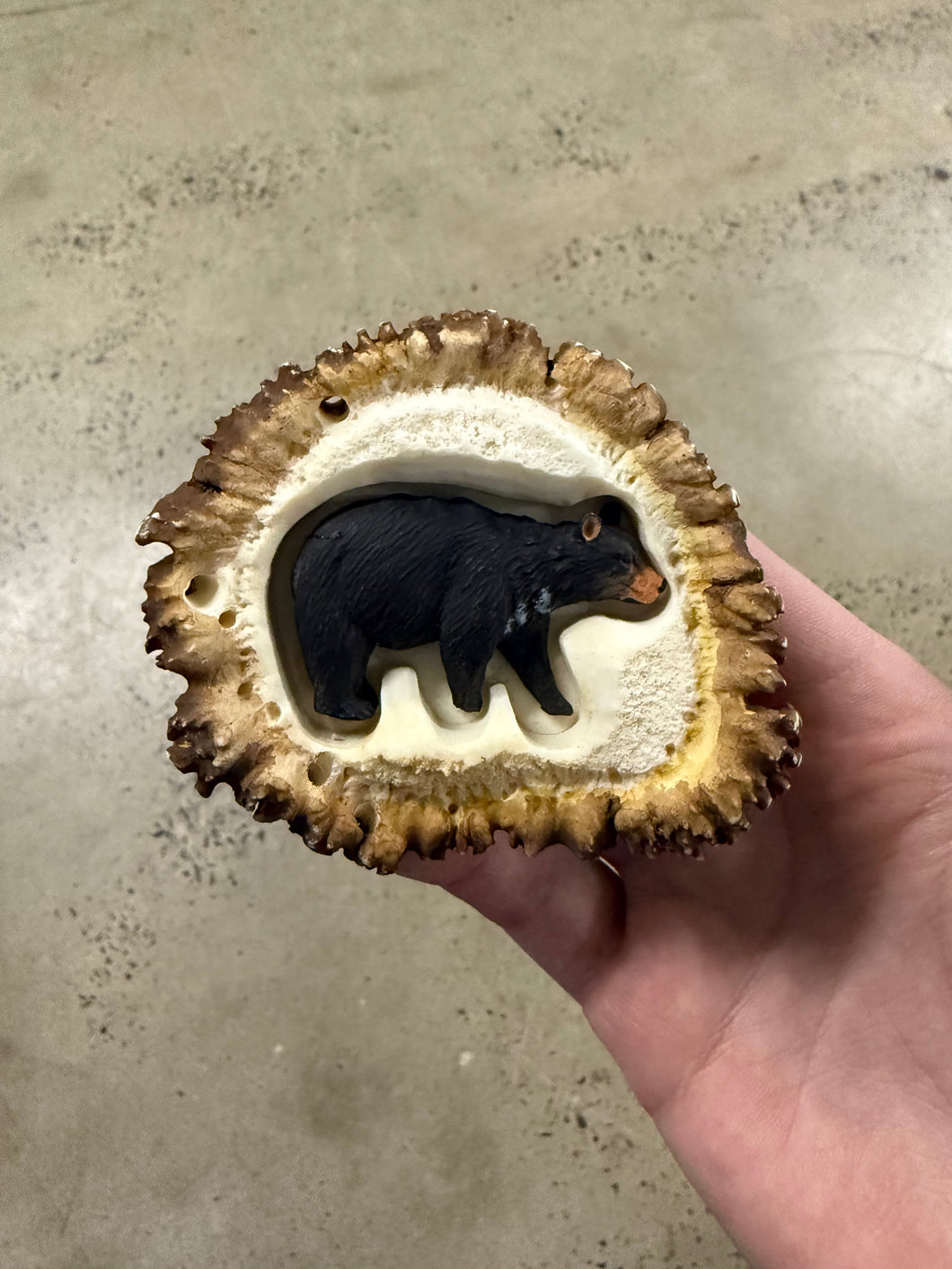 Vintage Wooden Bear Belt Buckle