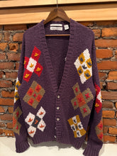 Load image into Gallery viewer, Vintage Henry Grethel Pattern Cardigan Sweater (XL)

