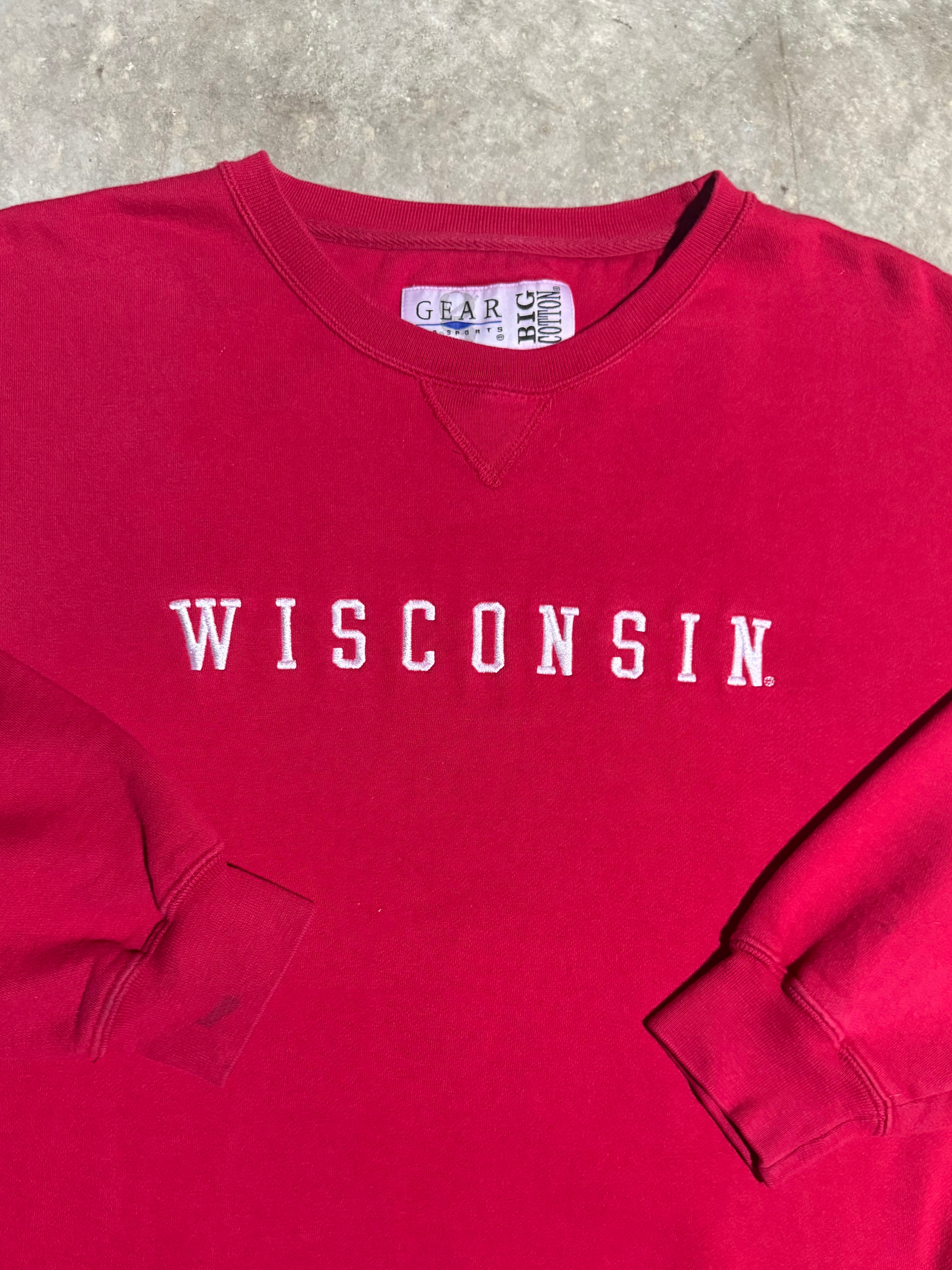 Vintage Wisconsin Embroidered Crewneck (XL)