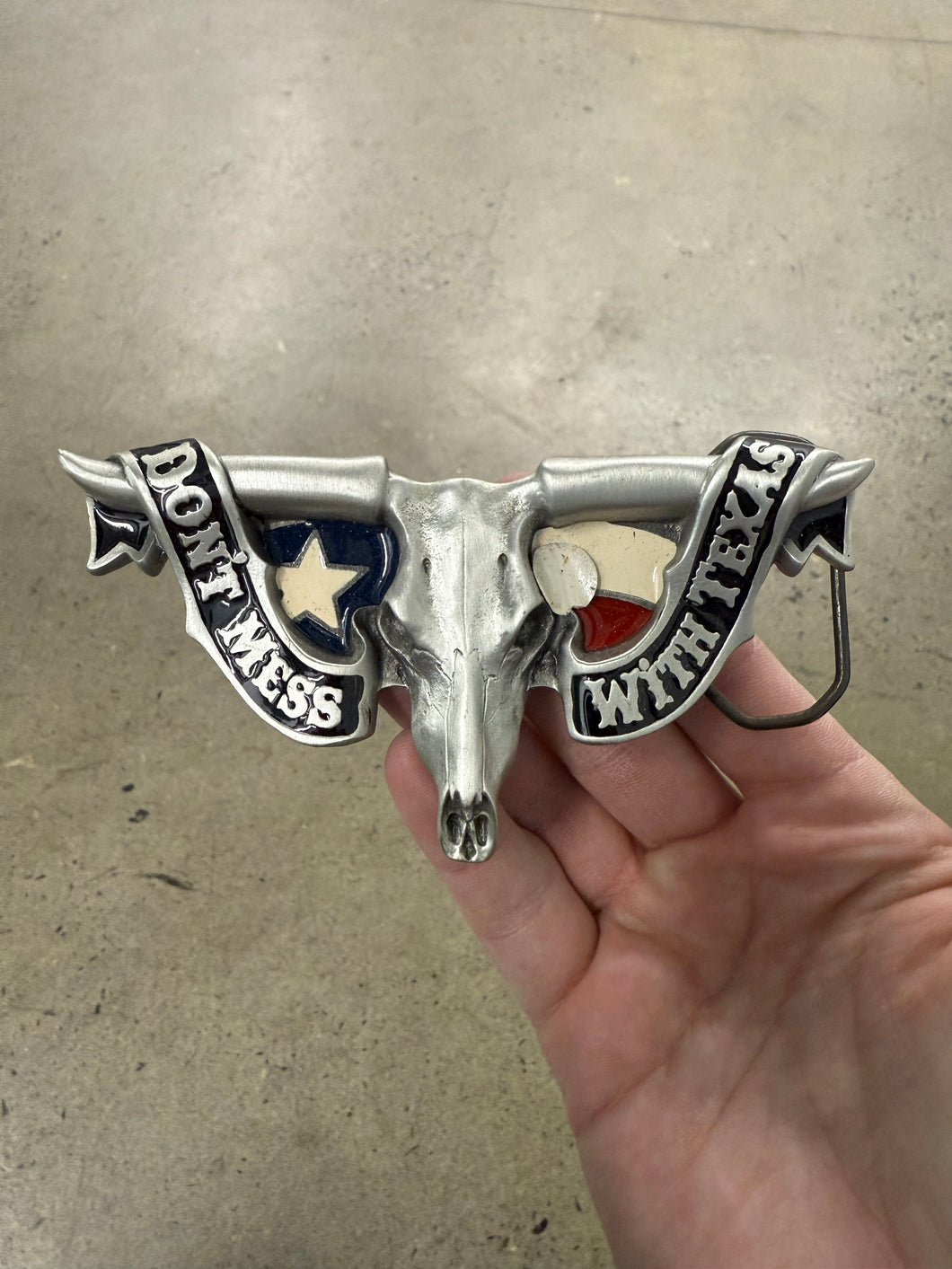 Vintage Don’t Mess With Texas Belt Buckle