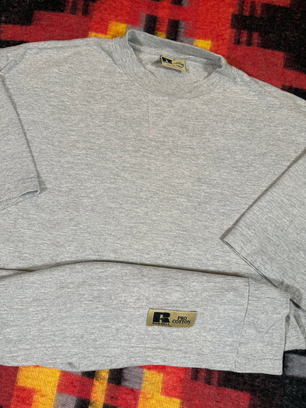 Vintage Russell Athletic Heavyweight Grey Tee (2XL)