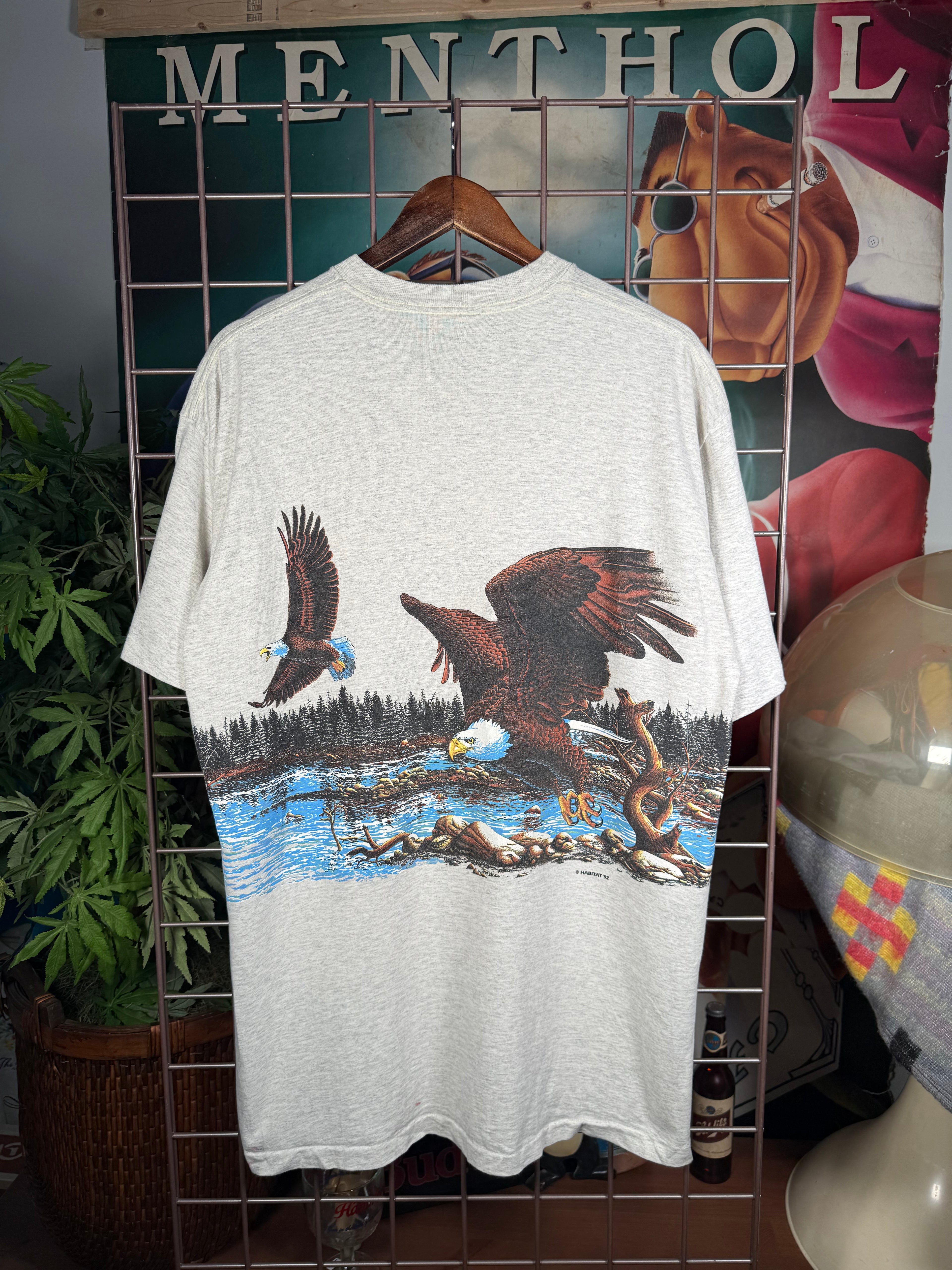 Vintage 1992 Wrap Around Print Eagle T-Shirt (XL)