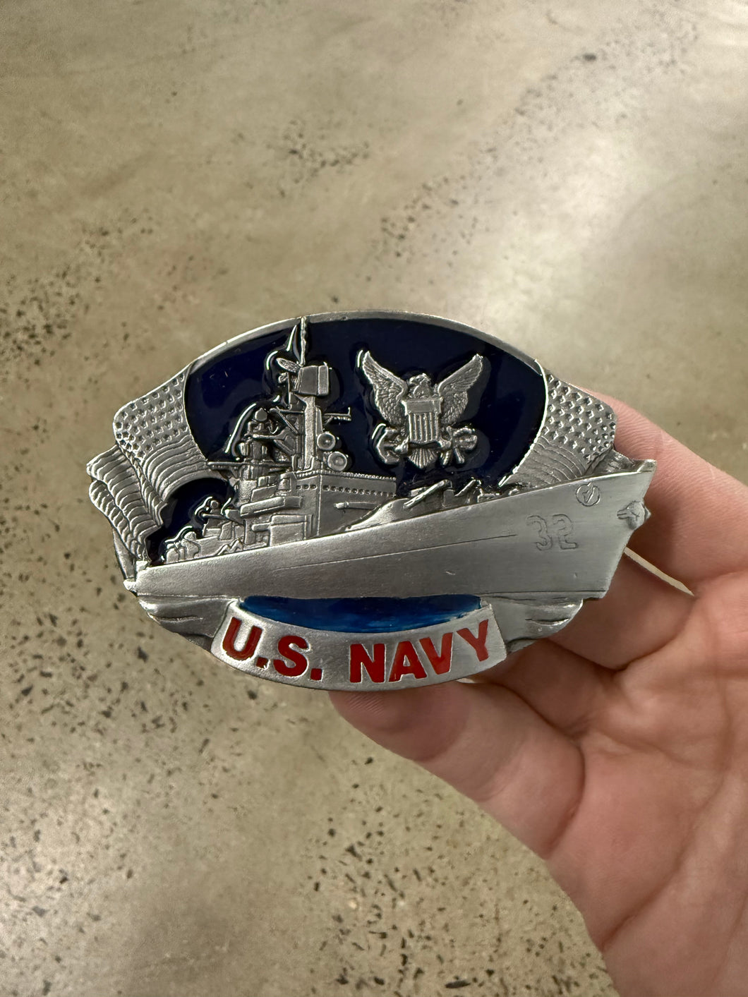 Vintage US Navy Belt Buckle