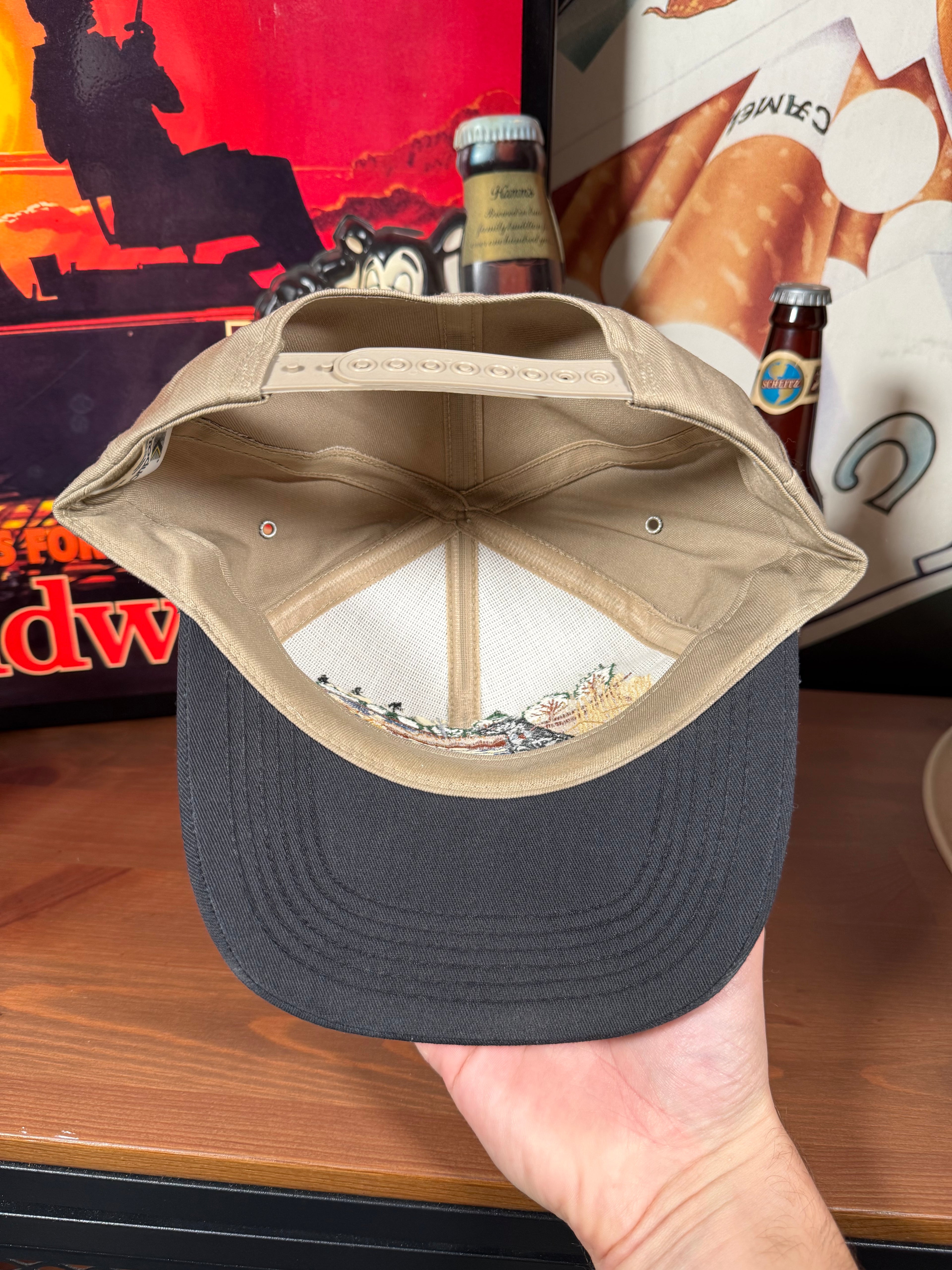 Vintage Golden Harvest Black Lab K Products Snapback Hat