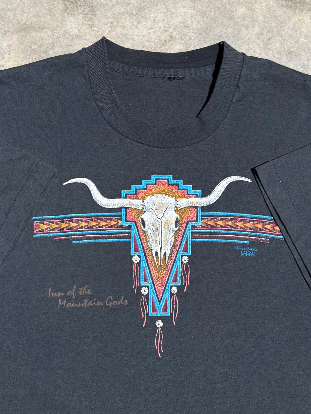 Vintage 90s Longhorn Skull Tee (L)