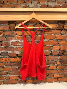 Vintage Red Bodybuilding Gym Tank Top (M)