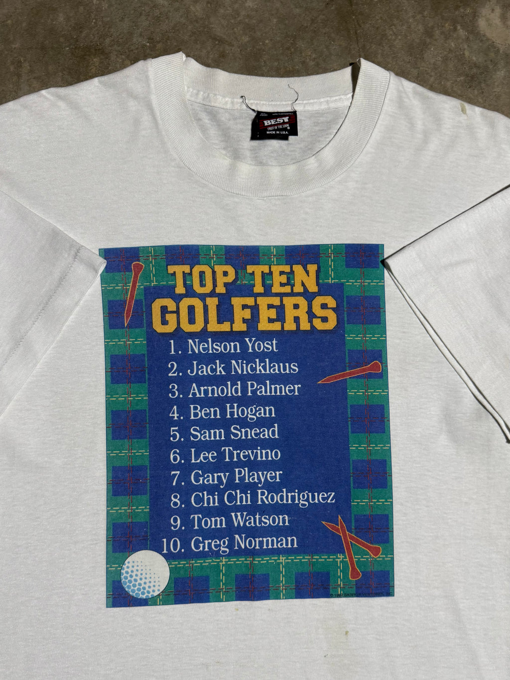 Vintage Top 10 Golfers T-Shirt (XL)