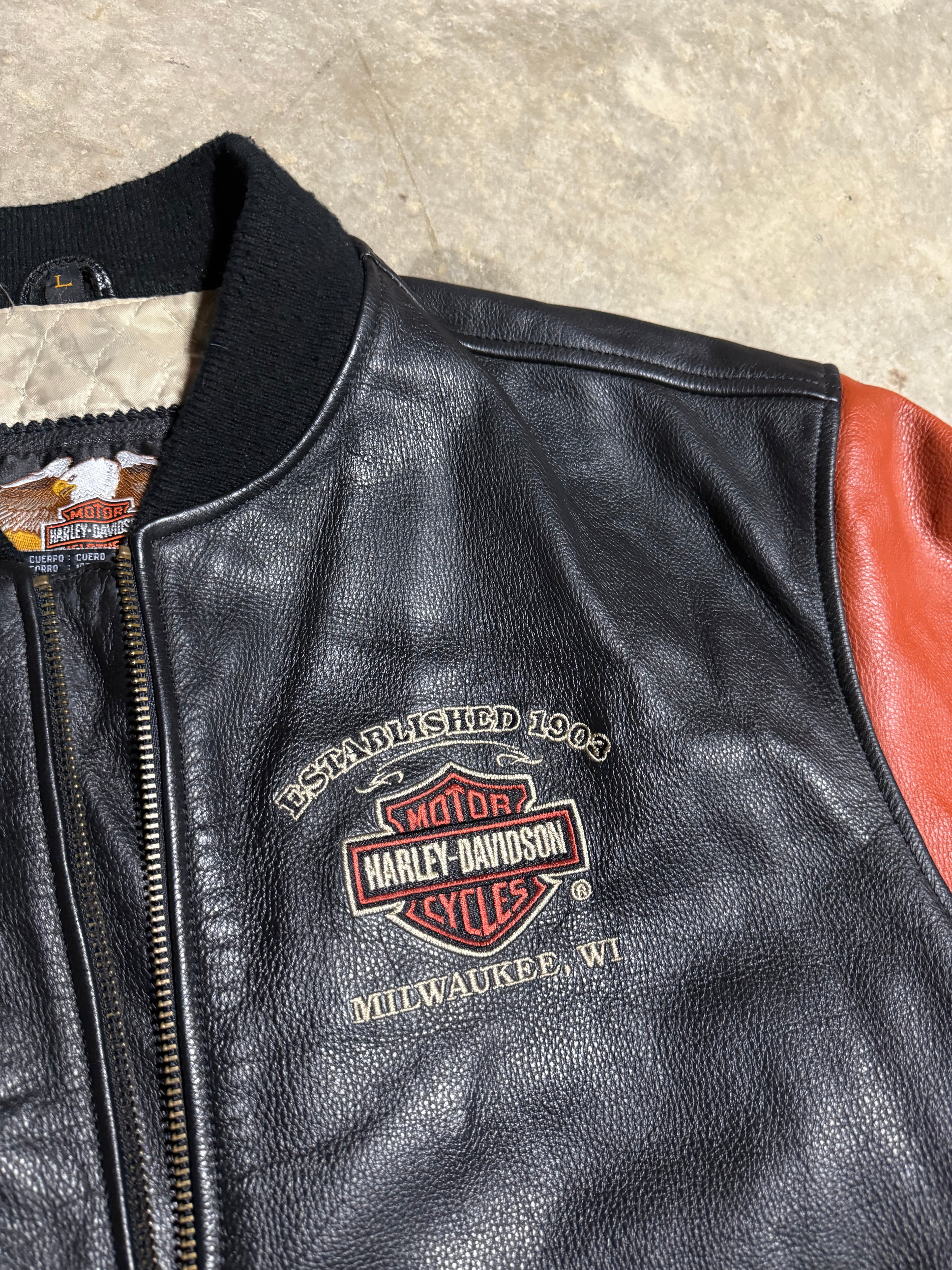Vintage Harley Davidson Milwaukee Leather Jacket (L)