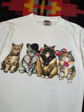 Load image into Gallery viewer, Vintage Cats in Clothes Double Sided Shirt (L)
