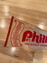 Load image into Gallery viewer, Vintage Phillies 1980 World Series Champs Pennant
