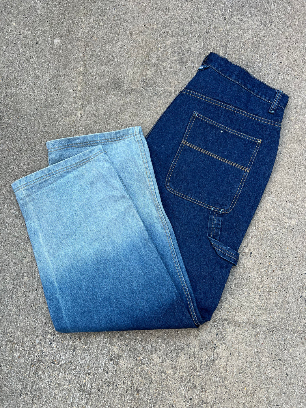 Y2K Koman Raw Denim Baggy Jeans (37x33)