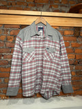 Vintage Wrangler Gray and Red Pearl Snap Shirt (XL)