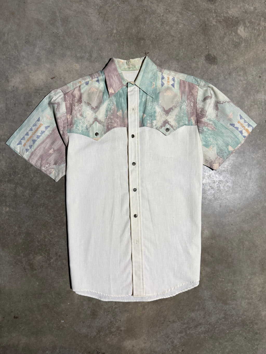 Vintage Steer West Pattern Western Wear Shirt (S)