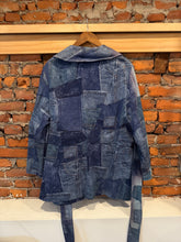 Load image into Gallery viewer, True Vintage Patchwork Print Womens Jean Overcoat (WXL)
