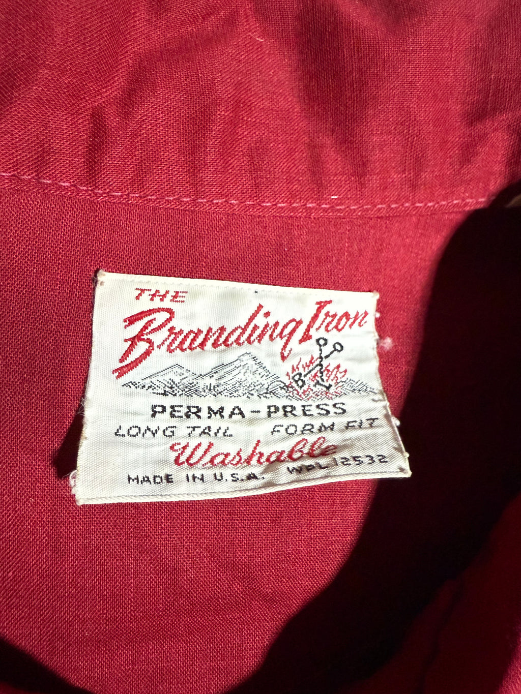 Vintage 70s Branding Iron Pearl Snap Shirt (XL)