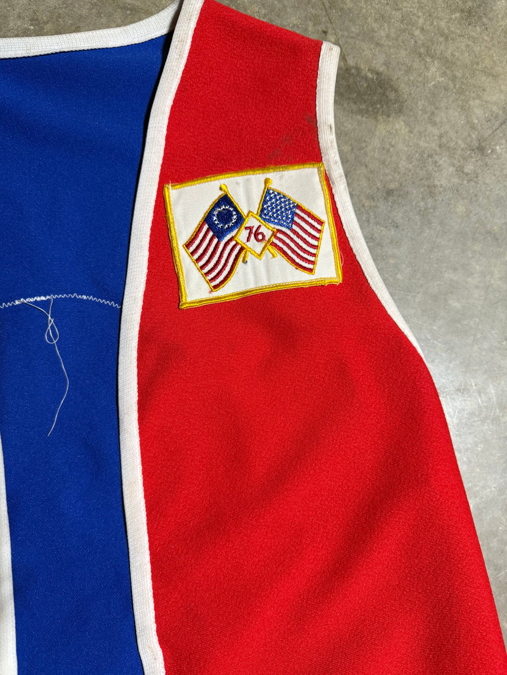Vintage 70s 1776ers Twiggy Red Whit & Blue Vest (S)