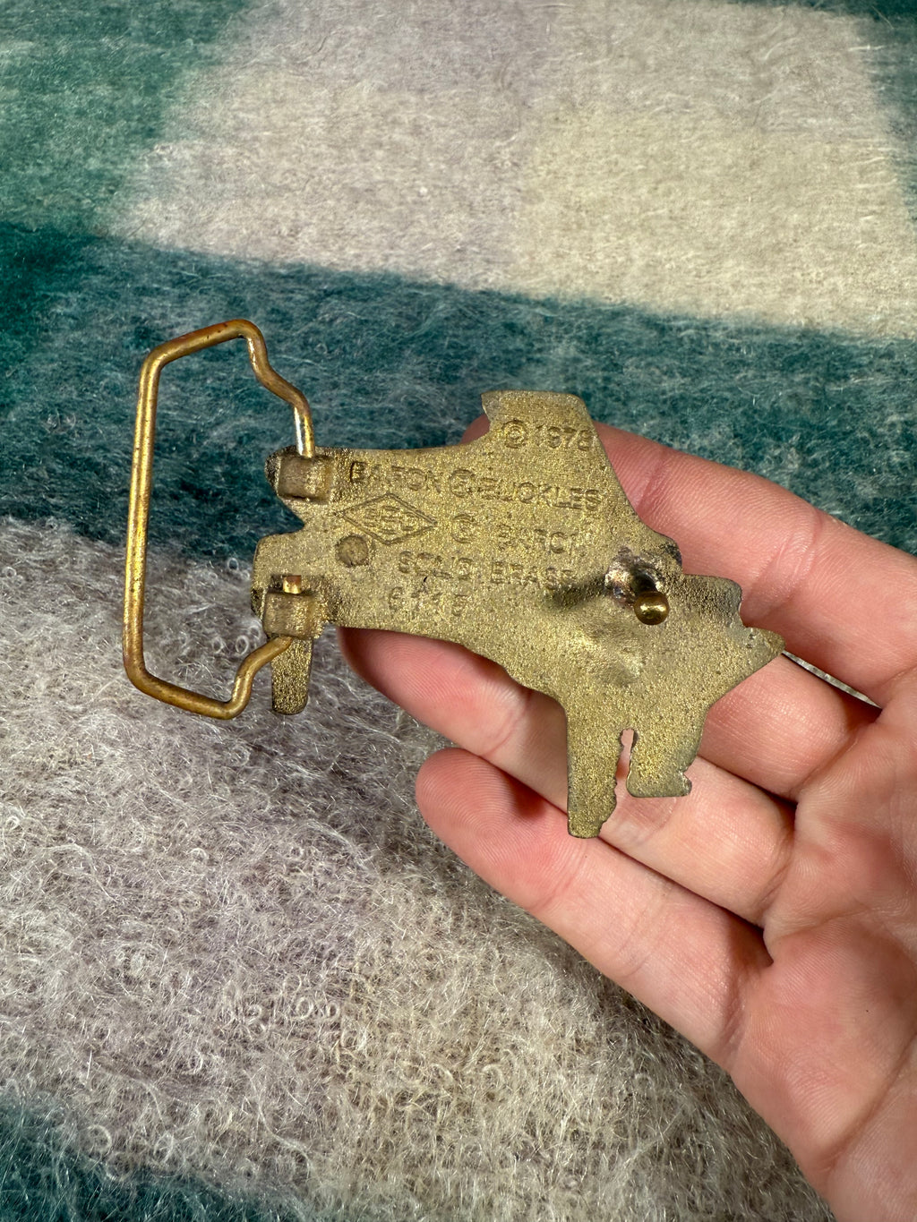 Vintage Grand Piano Belt Buckle