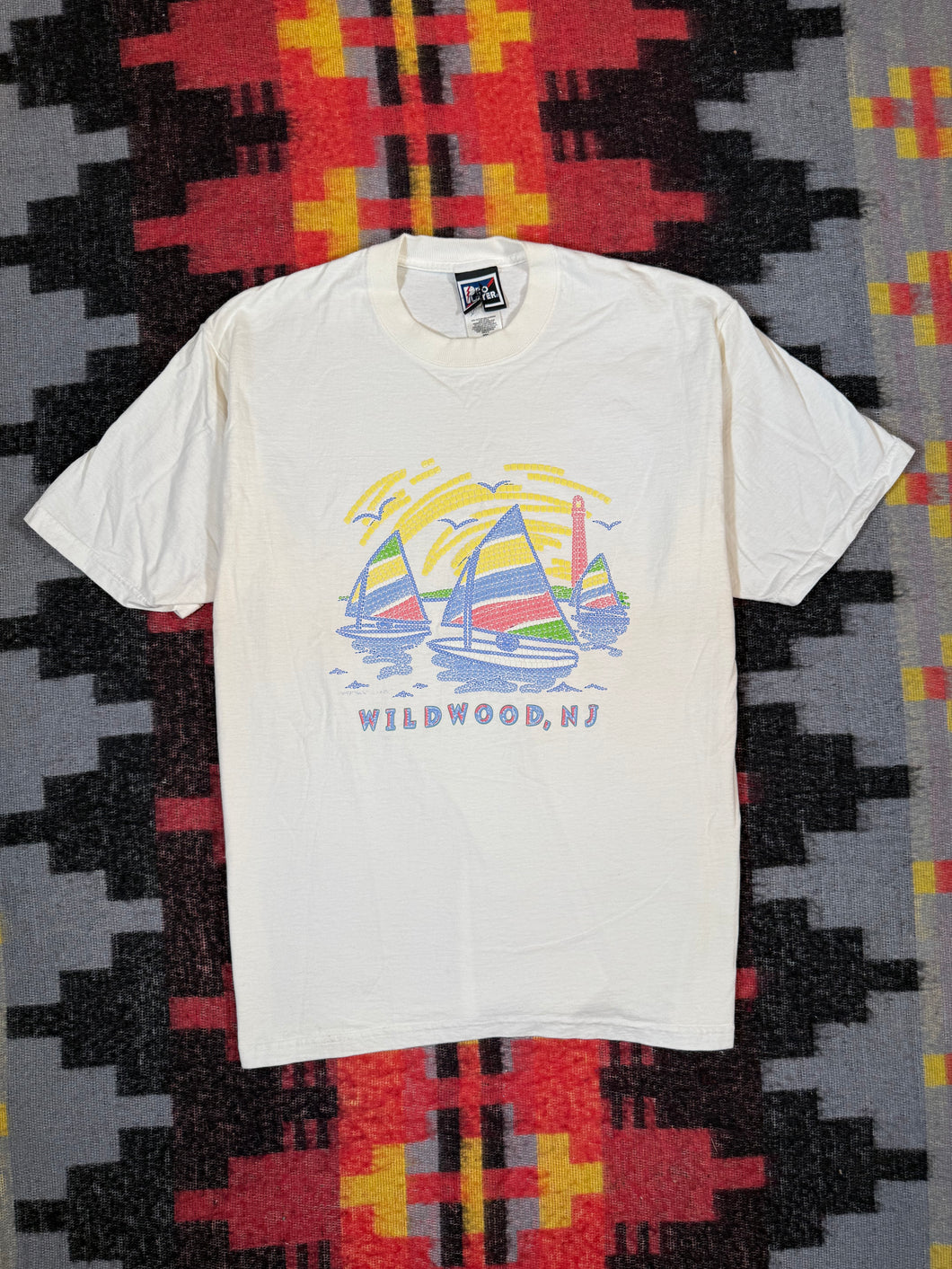 Vintage Wildwood New Jersey Sailboat T-Shirt (L/XL)