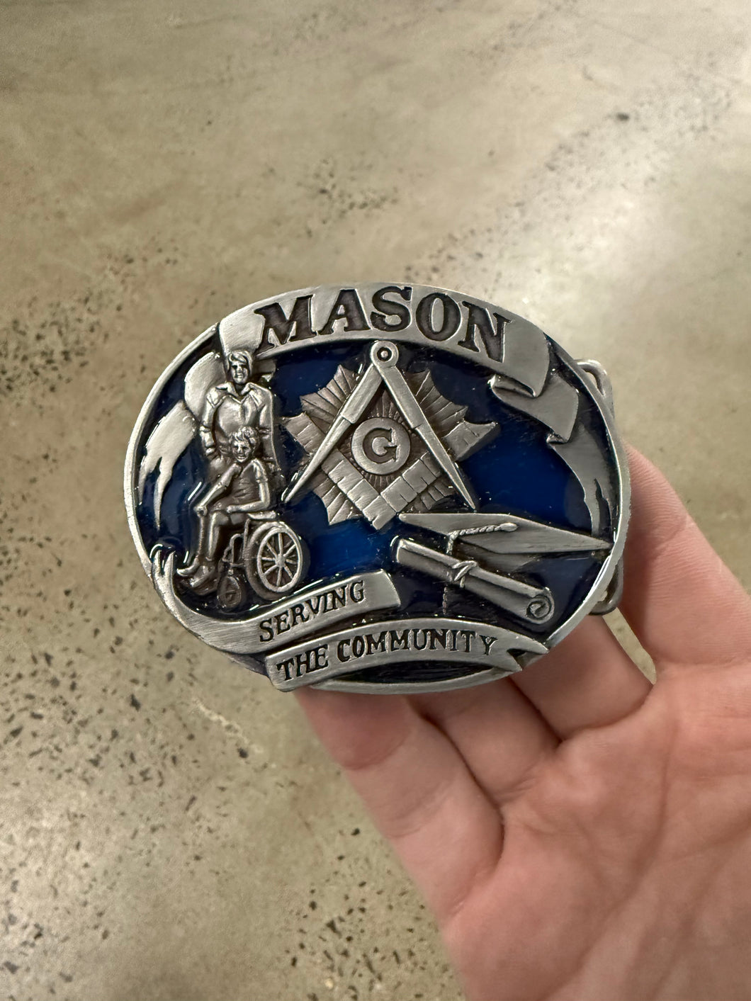 Vintage Free Masons Belt Buckle