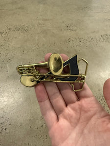 Vintage 80s Trumpet Belt Buckle