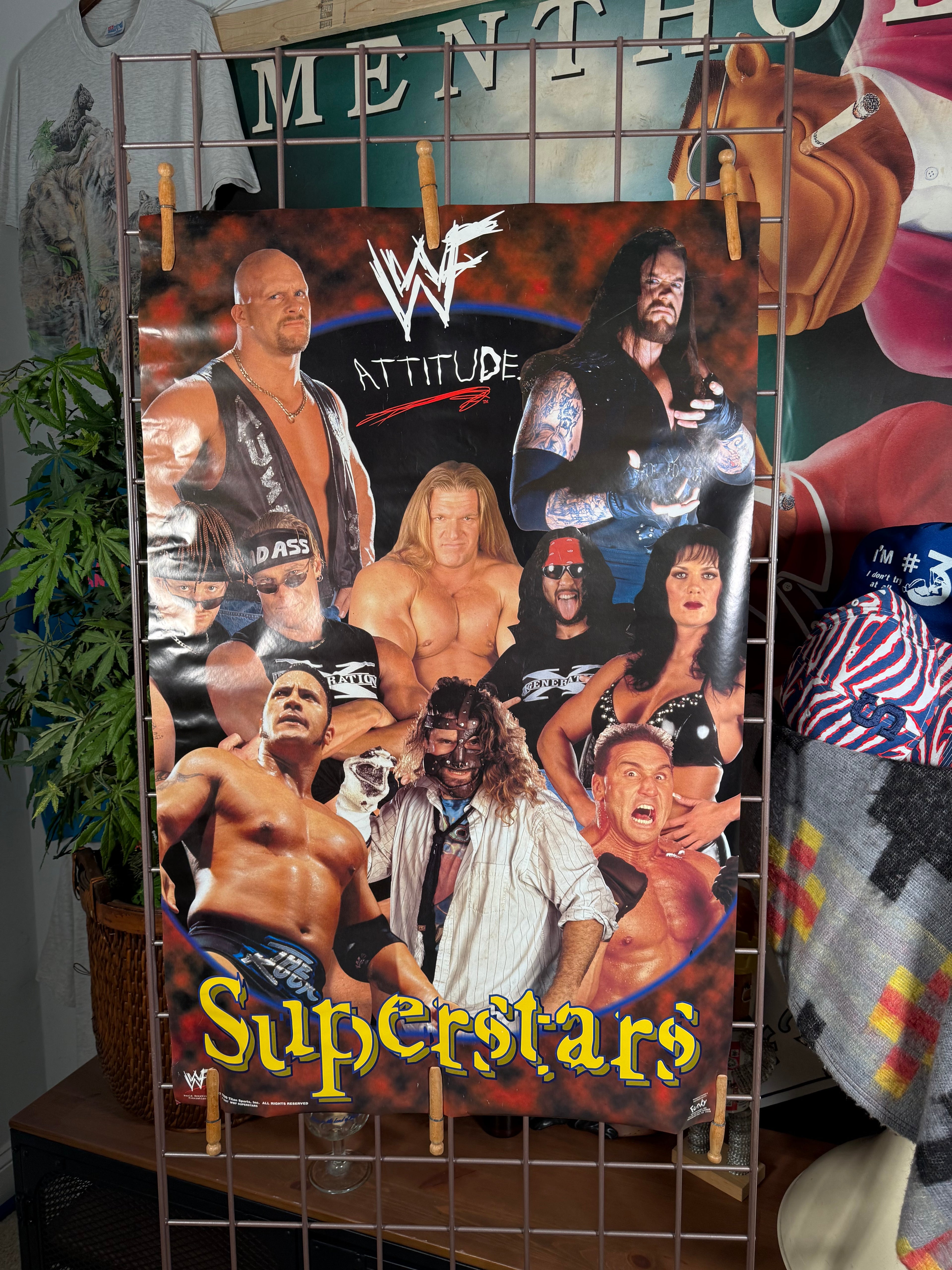 Vintage 1999 WWF Superstars Poster (22x34inch)