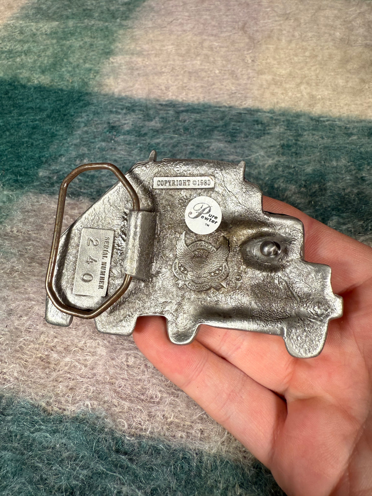 Vintage Green Semi Truck Belt Buckle