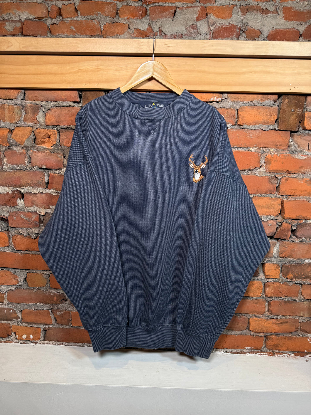 Vintage Embroidered Deer Crewneck (2XL)