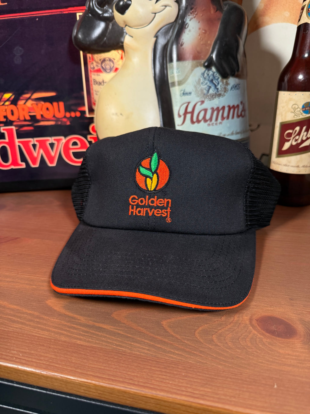 Vintage Golden Harvest Seeds K Products Trucker Hat