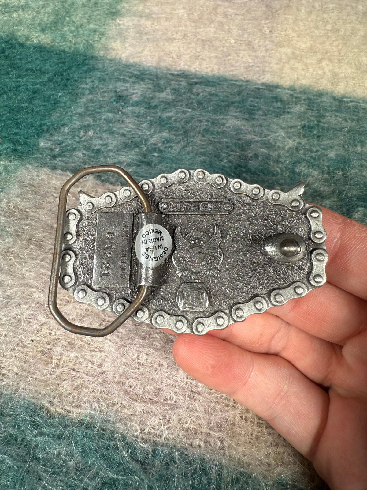 Vintage Eagle Motorcycle Chain Belt Buckle
