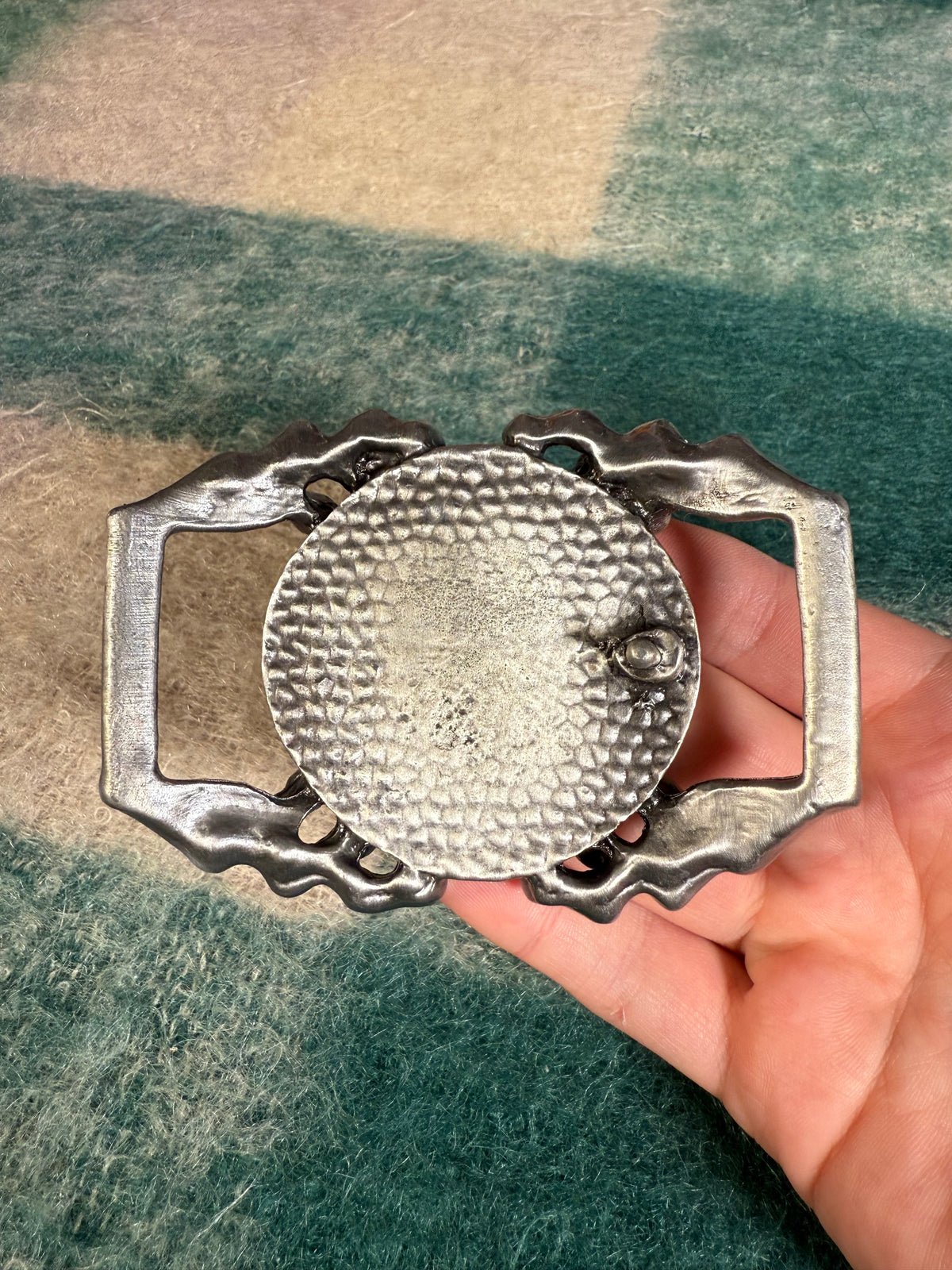 Vintage 3D Skull In Resin Claw Belt Buckle
