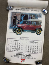 Load image into Gallery viewer, Vintage 1980 General Tire Calendar (17x26.5inch)(Missing Pages)
