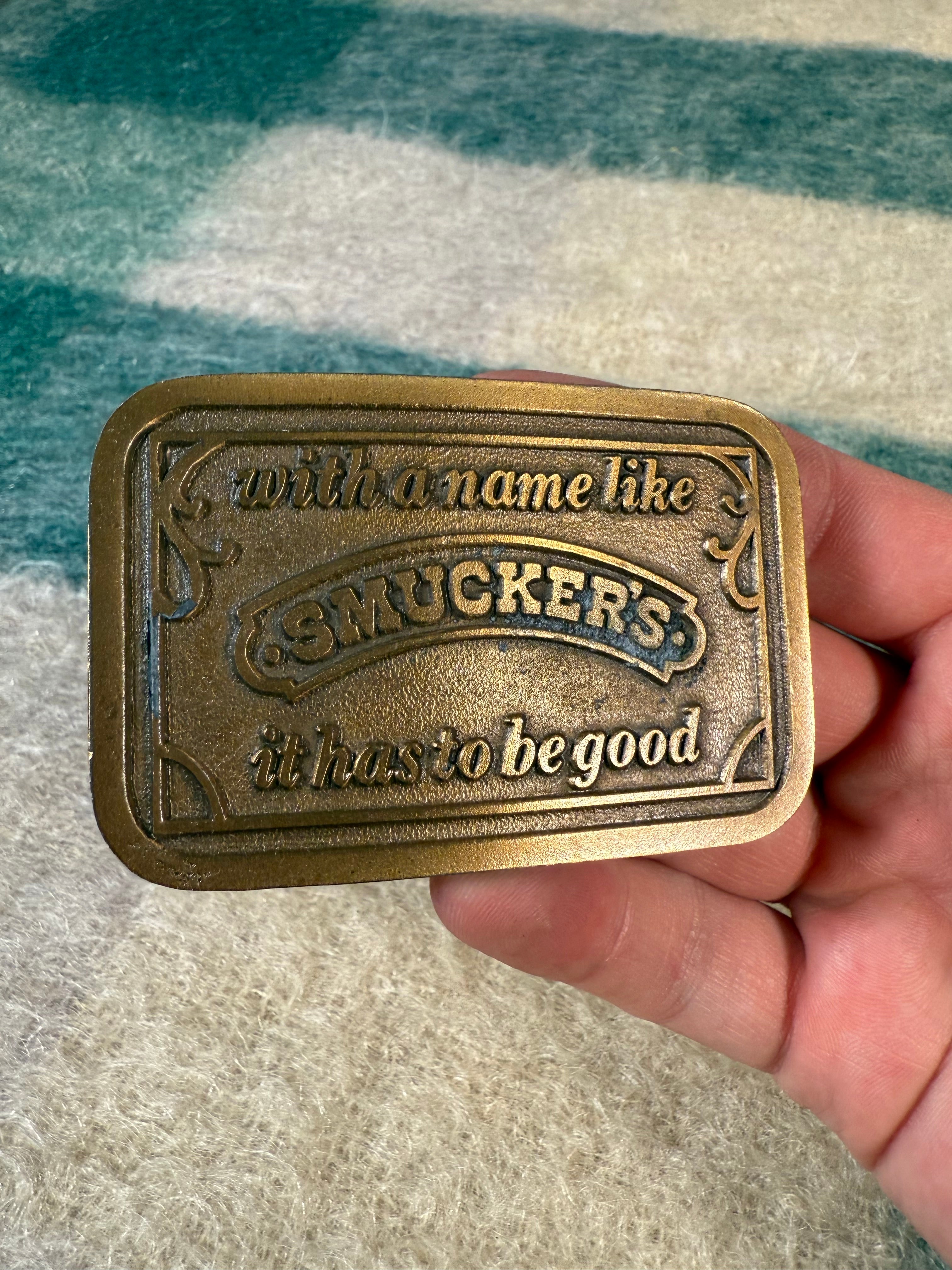 Vintage Smuckers Jelly Belt Buckle