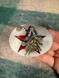 Vintage Rodeo Cowboy Star Belt Buckle
