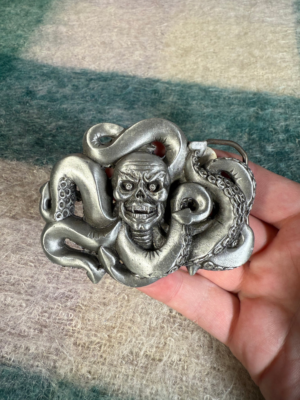 Vintage Skull Octopus Belt Buckle
