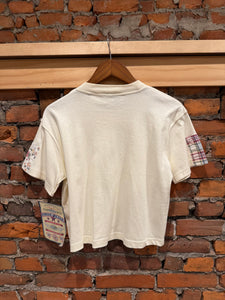 Vintage 90s True Blue Patchwork Shirt (WM)