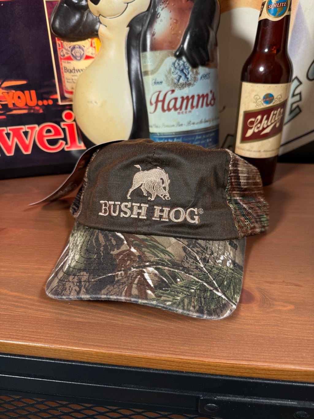 2000s Realtree Camo Bush Hog K Products Hat