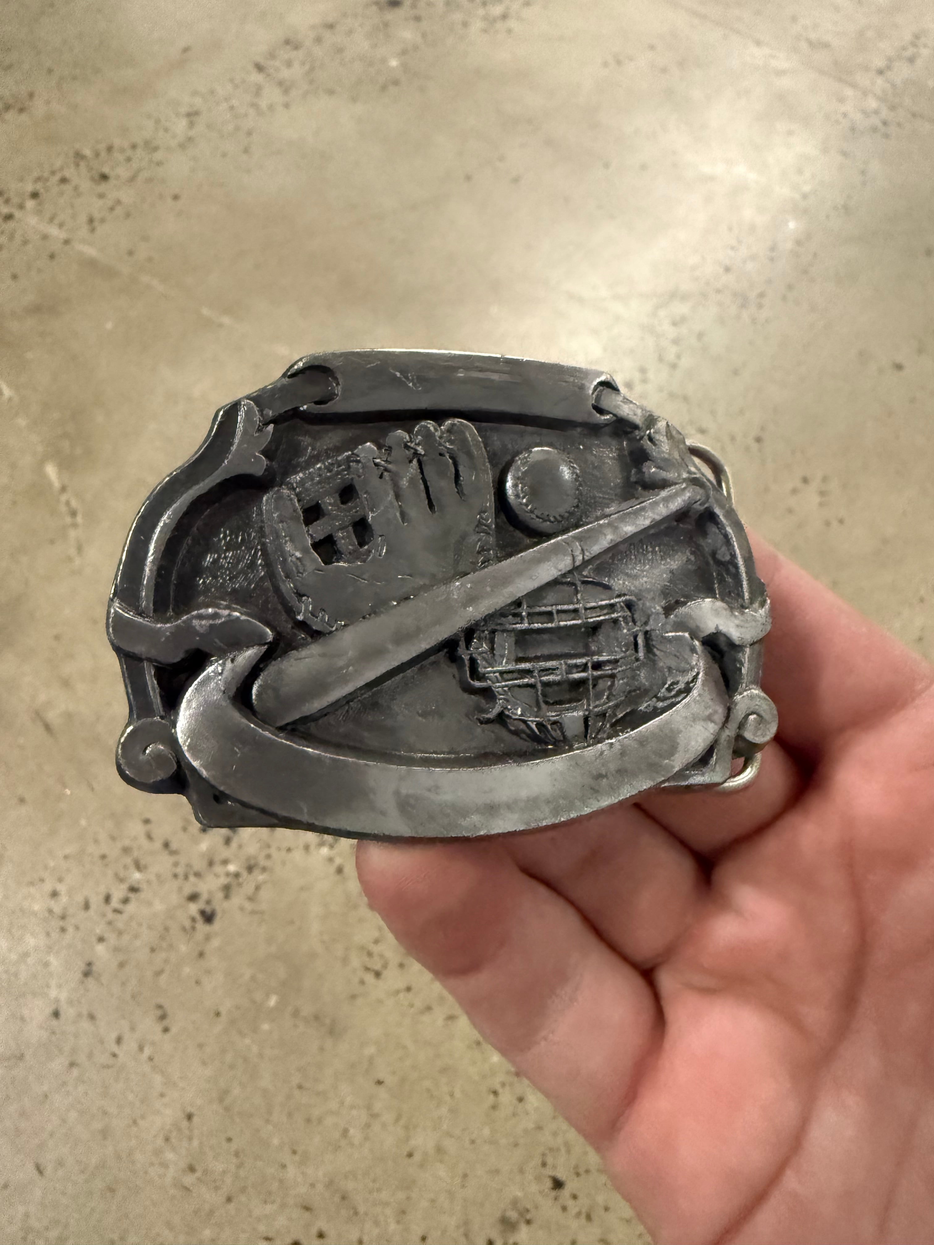 Vintage Baseball Equipment Belt Buckle