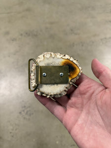 Vintage Wooden Wolf Belt Buckle
