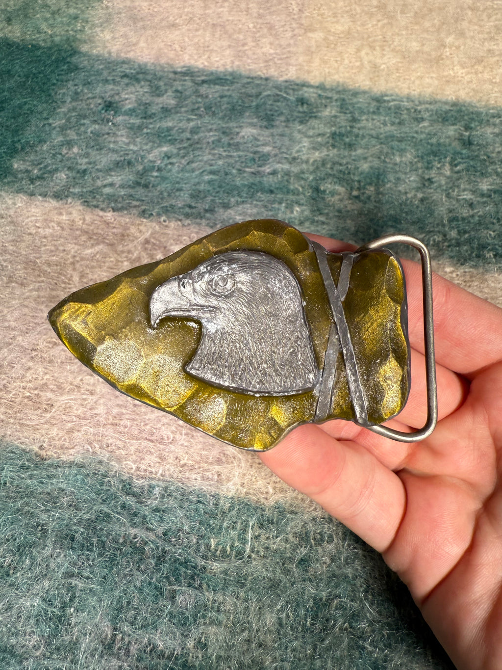 Vintage Bald Eagle Arrowhead Belt Buckle
