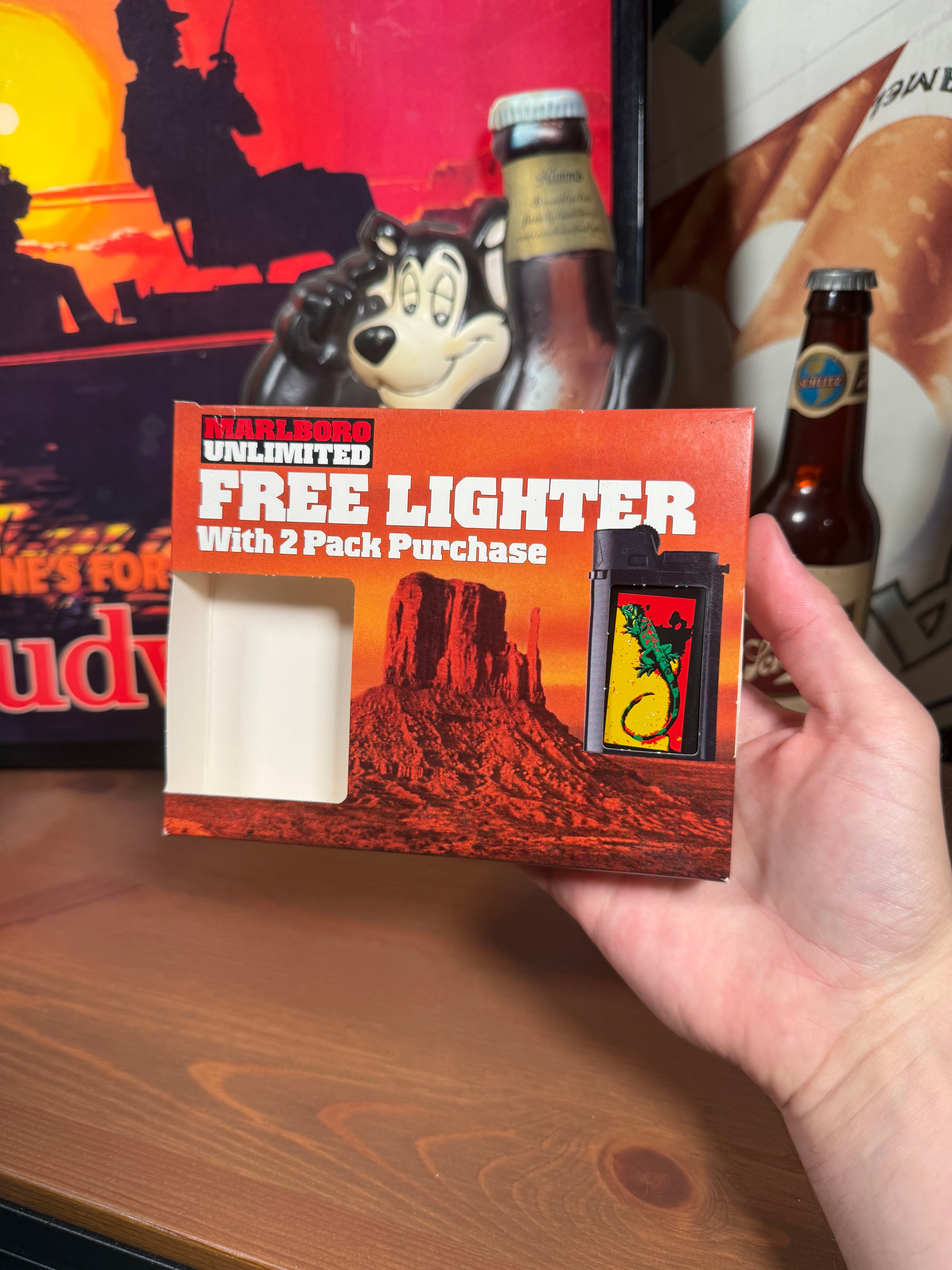 Vintage 1996 Unopened Marlboro Lizard Lighter