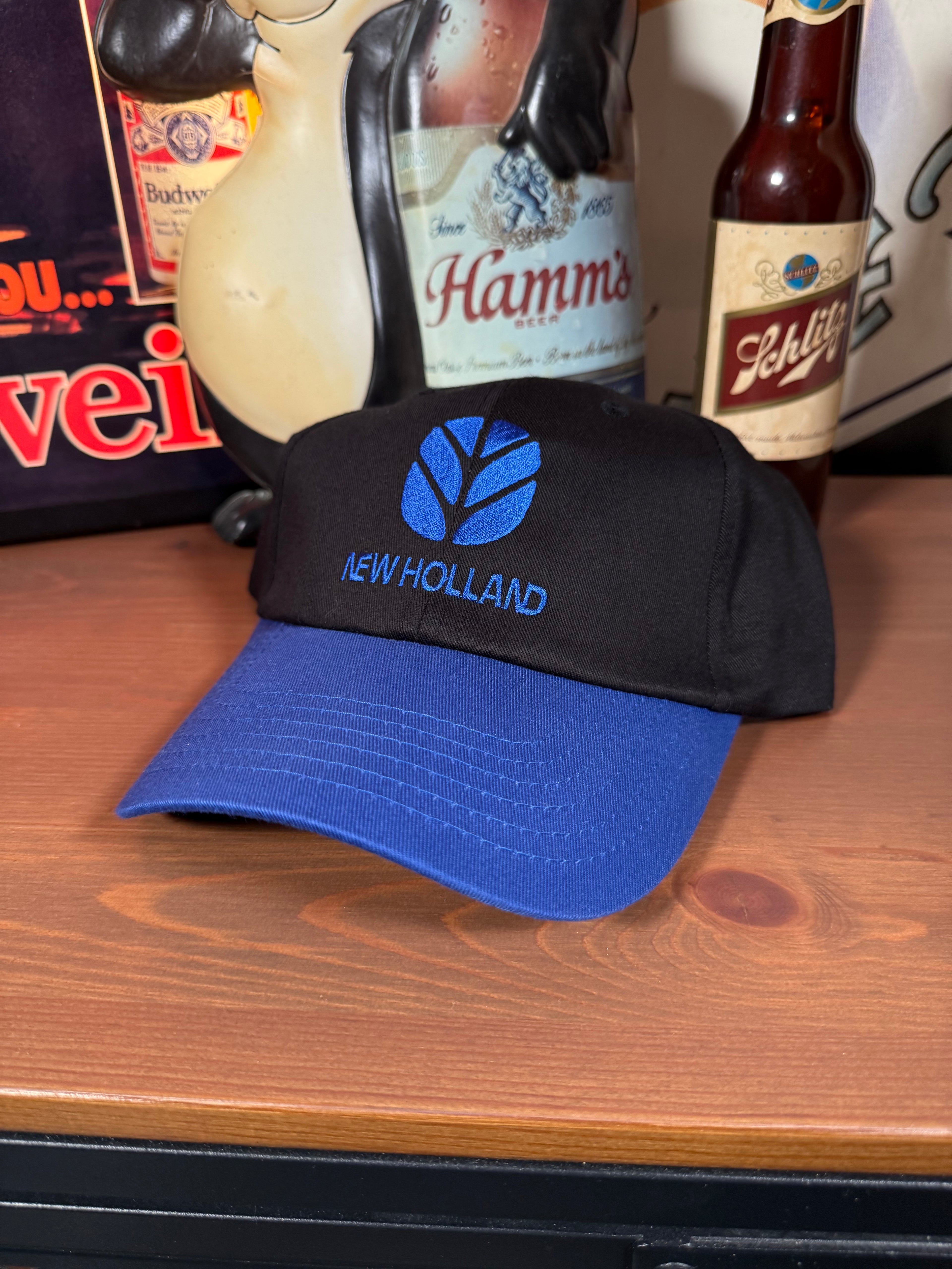 Vintage Y2K New Holland Blue and Black K Products Hat