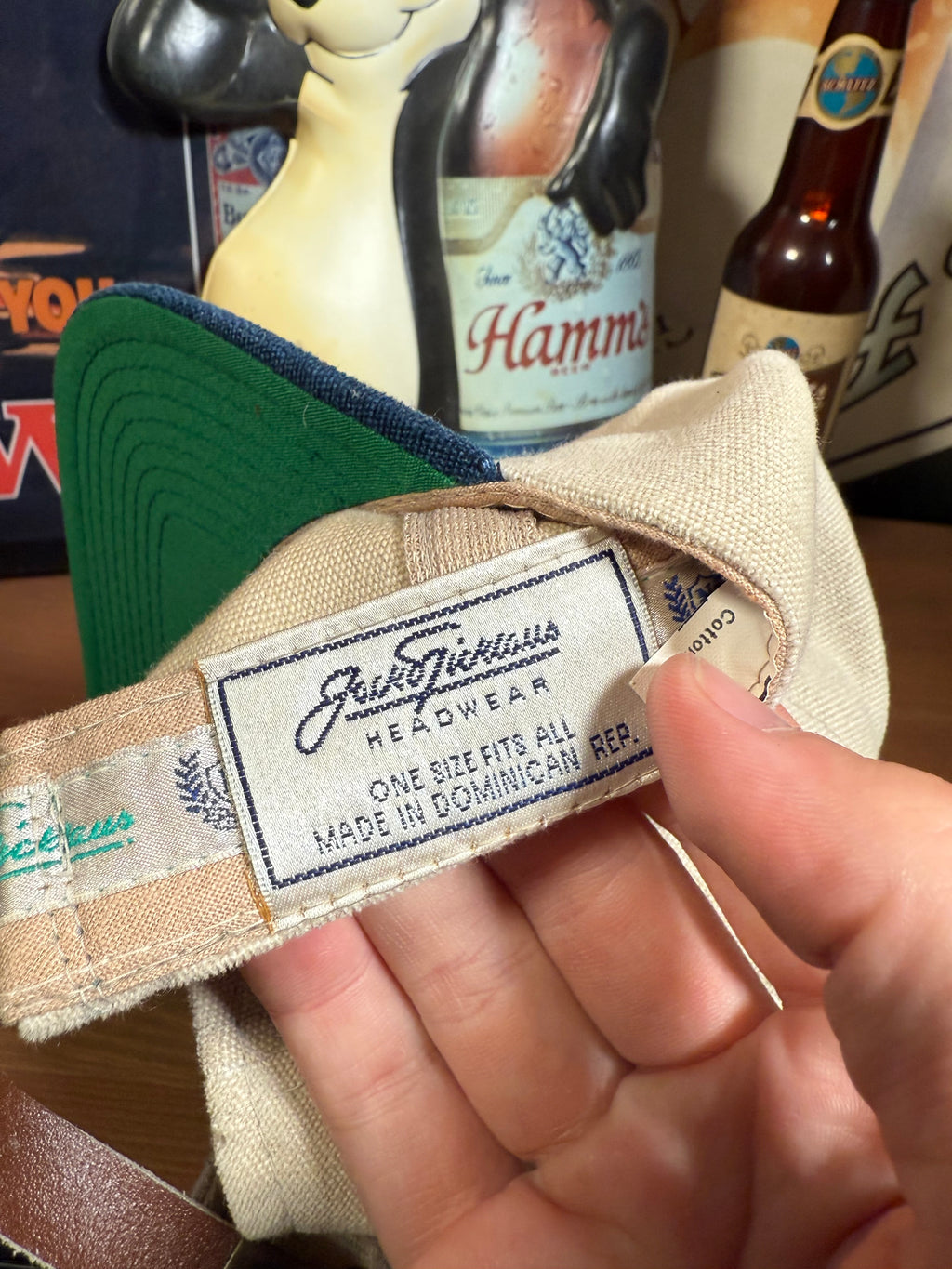 Vintage Jack Nicklaus Golf Leather Strap Hat